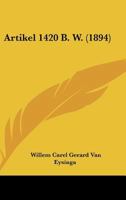 Artikel 1420 B. W. (1894) 1160796580 Book Cover