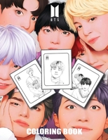 BTS coloring book: Ideal Bangtan Boys Coloring Book for KPOP & ARMY Lovers (Perfect gift for BTS fans) B08JDTRJ33 Book Cover