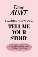 Dear Aunt Guided Journal For Memory Keepsake, I Wanna Know You, Tell Me Your Life Story: A Special Journal For Aunts To Share Their Story B0DSDMZL87 Book Cover