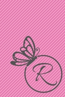 R: Initial R Monogram Notebook Journal Gift Circular Butterfly design 1673790194 Book Cover