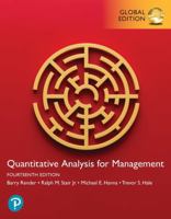 Quantitative Analysis for Management, Global Edition 1292459085 Book Cover