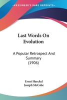 Last Words on Evolution 9356703582 Book Cover