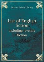 List of English Fiction Including Juvenile Fiction 5518804164 Book Cover