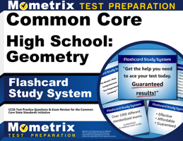 Common Core High School Geometry Flashcard Study System: Ccss Test Practice Questions and Exam Review for the Common Core State Standards Initiative 162120880X Book Cover