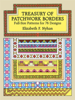 Treasury of Patchwork Borders: Full-Size Patterns for 76 Designs (Dover Needlework Series) 0486261832 Book Cover