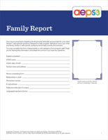 AEPS®-3 Family Report 1681255286 Book Cover