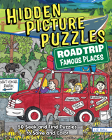 Hidden Picture Puzzles National Parks & Famous Places: 50 Seek-and-Find Puzzles to Solve and Color (Happy Fox Books) Hundreds of Secret Items and Landmarks to Find, with Fun Facts for Kids Age 5 & Up 1641244542 Book Cover