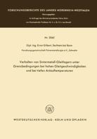 Verhalten Von Sintermetall-Gleitlagern Unter Grenzbedingungen Bei Hohen Gleitgeschwindigkeiten Und Bei Tiefen Anlauftemperaturen 3663030458 Book Cover