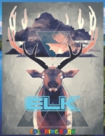 Elk: Coloring Book for Adults with Fun, Easy, and Relaxing B09CV5GV8K Book Cover