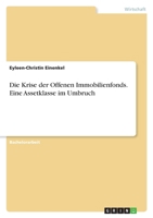 Die Krise Der Offenen Immobilienfonds. Eine Assetklasse Im Umbruch 3656131090 Book Cover