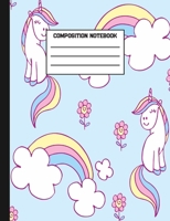 Composition Notebook: Pretty Unicorn Wide Ruled Paper Blank Lined Journal 1661579965 Book Cover