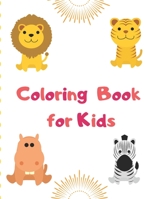 Coloring Book for Kids: 100 Animals Including Farm Animals, Jungle Animals, Woodland Animals and Sea Animals 1671622731 Book Cover