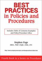 Best Practices in Policies and Procedures 1929065078 Book Cover