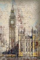 London Journal: Travel Diary Vintage England Lined Notebook 6x9 120 pages of Cream Paper 1075468507 Book Cover