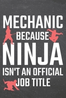 Mechanic because Ninja isn't an official Job Title: Mechanic Dot Grid Notebook, Planner or Journal 110 Dotted Pages Office Equipment, Supplies Funny Mechanic Gift Idea for Christmas or Birthday 1710180498 Book Cover