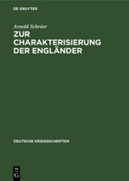 Zur Charakterisierung Der Engländer 3111295672 Book Cover