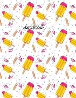 Sketchbook: Sketchbook ice cream colorful 8.5" X 11", Personalized Artist Sketchbook: 110 pages, Sketching, Drawing and Creative Doodling. White paper. 1726256855 Book Cover