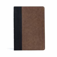 KJV Large Print Thinline Bible, Black/Brown LeatherTouch 1087782775 Book Cover