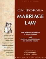 California Marriage Law (California Marriage Law, 13th ed) 0944508219 Book Cover