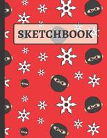 Sketchbook: Red & Black Ninja Sketchbook for Kids, Children to Practice Sketching, Drawing and Doodling 1091960623 Book Cover