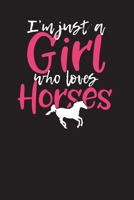 I'm Just a Girl Who Loves Horses: Horse Feeding Record Journal & Logbook 1712733745 Book Cover