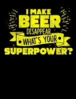 I Make Beer Disappear What's Your Superpower?: I Make Beer Disappear Craft Beer Drinker's Drinking Blank Sketchbook to Draw and Paint (110 Empty Pages, 8.5 x 11) 1712720317 Book Cover