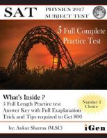 SAT Physics Practice-Test: SAT Physics Subject Test (5 Full Practice Test) 154135043X Book Cover