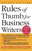 Rules of Thumb for Business Writers 007183270X Book Cover