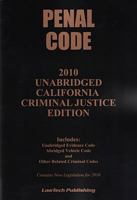 California Penal Code Unabridged 2010 1563251574 Book Cover