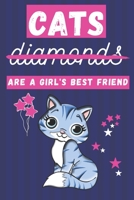 Cats Are a Girl's Best Friend: Cute Cat Gifts for Girls and Women... Lined Paperback Journal 167667148X Book Cover