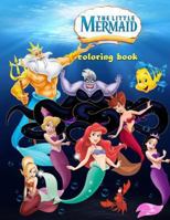 The Little Mermaid Coloring Book: Disney Coloring Pages for Kids and Adults (30 Illustrations) 1987690532 Book Cover