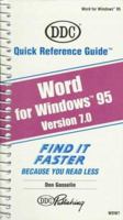 Word 7 for Windows 95: Quick Reference Guide 1562432486 Book Cover