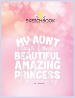 SketchBook: Funny Princess Unique Gift For Niece From Auntie Unicorn Blank Unlined SketchBook for Kids and Girls XL Marple SketchBook 100+ Pages of 8.5x11 Sketching and Doodling 1677158301 Book Cover