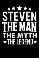 Notizbuch: Steven The Man The Myth The Legend (120 karierte Seiten als u.a. Tagebuch, Reisetagebuch f�r Vater, Ehemann, Freund, Kumpe, Bruder, Onkel und mehr) 1709837101 Book Cover