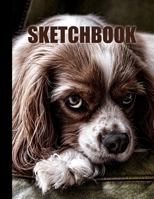 Sketchbook: Dog Cover Design | White Paper | 120 Blank Unlined Pages | 8.5" X 11" | Matte Finished Soft Cover 1711713384 Book Cover