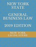 New York State General Business Law 2019 Edition 1095613502 Book Cover