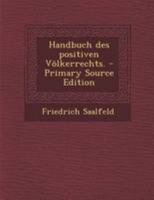 Handbuch des positiven V�lkerrechts. 0274751038 Book Cover
