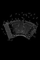 Notizbuch: A5 Block liniert - 120 Seiten Linien Notizbuch - Splitter Notizbuch in weiss passend als Geschenkidee f�r Akkordeon Musikanten! 1691061816 Book Cover