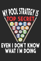 My Pool Strategy os Top Secret: Secret Pool Strategie 8 Ball Lustig Billard Spieler Notizbuch liniert DIN A5 - 120 Seiten für Notizen, Zeichnungen, Formeln | Organizer Schreibheft Planer Tagebuch 1674138075 Book Cover