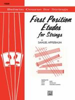 First Position Etudes for Strings: Violin 0769203671 Book Cover