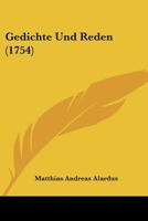 Gedichte Und Reden (1754) 1166049000 Book Cover
