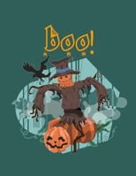 Boo!: Scarecrow In Pumpkin Patch - Perfect Halloween Coloring And Sketchbook for Toddlers And Preschoolers 18 Months To 4 Years Old With Big ... Trace, Color, Sketch, Paint, Doodle And Draw 1693424150 Book Cover