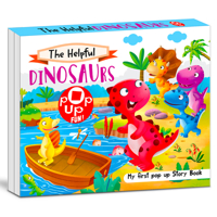 The Helpful Dinosaurs Pop-up Story Book (Board Book) 9376890302 Book Cover