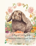 Holland Lop Rabbits & Flower Gardens: A Magical Coloring Book B0C1J7X6PH Book Cover