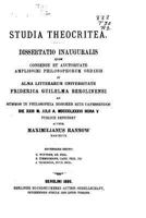 Studia Theocritea 1141720787 Book Cover