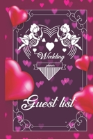 Guest List Wedding Planner: Wedding Guest List: Wedding Guest Tracker, Pink&Purple cover Wedding Guest Planner List, List Names and Addresses of ... 6 x 8.25’’ inch) (Wedding Planning Book) 1712239112 Book Cover