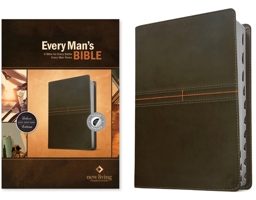 Every Man's Bible NLT (Leatherlike, East-West Grey, Indexed) 1496466357 Book Cover