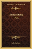 Verlagskatalog (1900) 1145628435 Book Cover