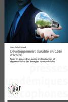 Da(c)Veloppement Durable En Cate D'Ivoire 3838140680 Book Cover