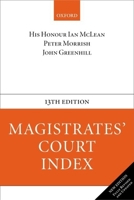 Magistrates' Court Index 0199265755 Book Cover